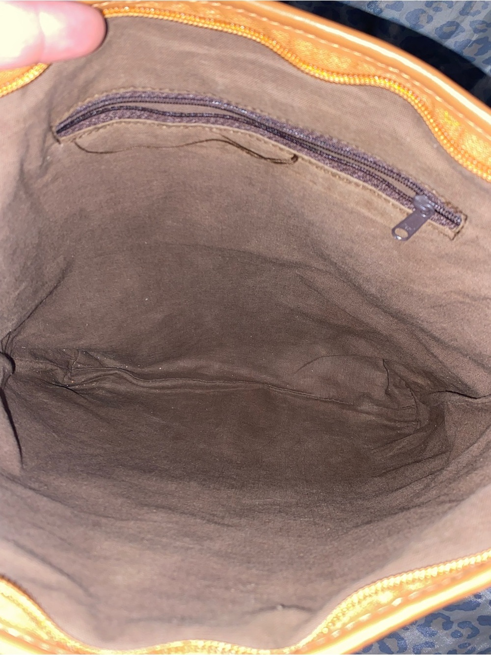 Multicolor leather patchwork tote bag - Picture 3 of 4